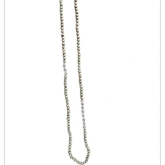CHAN LUU Elegant SLATE and Gold Chain Necklace - Picture 5 of 11